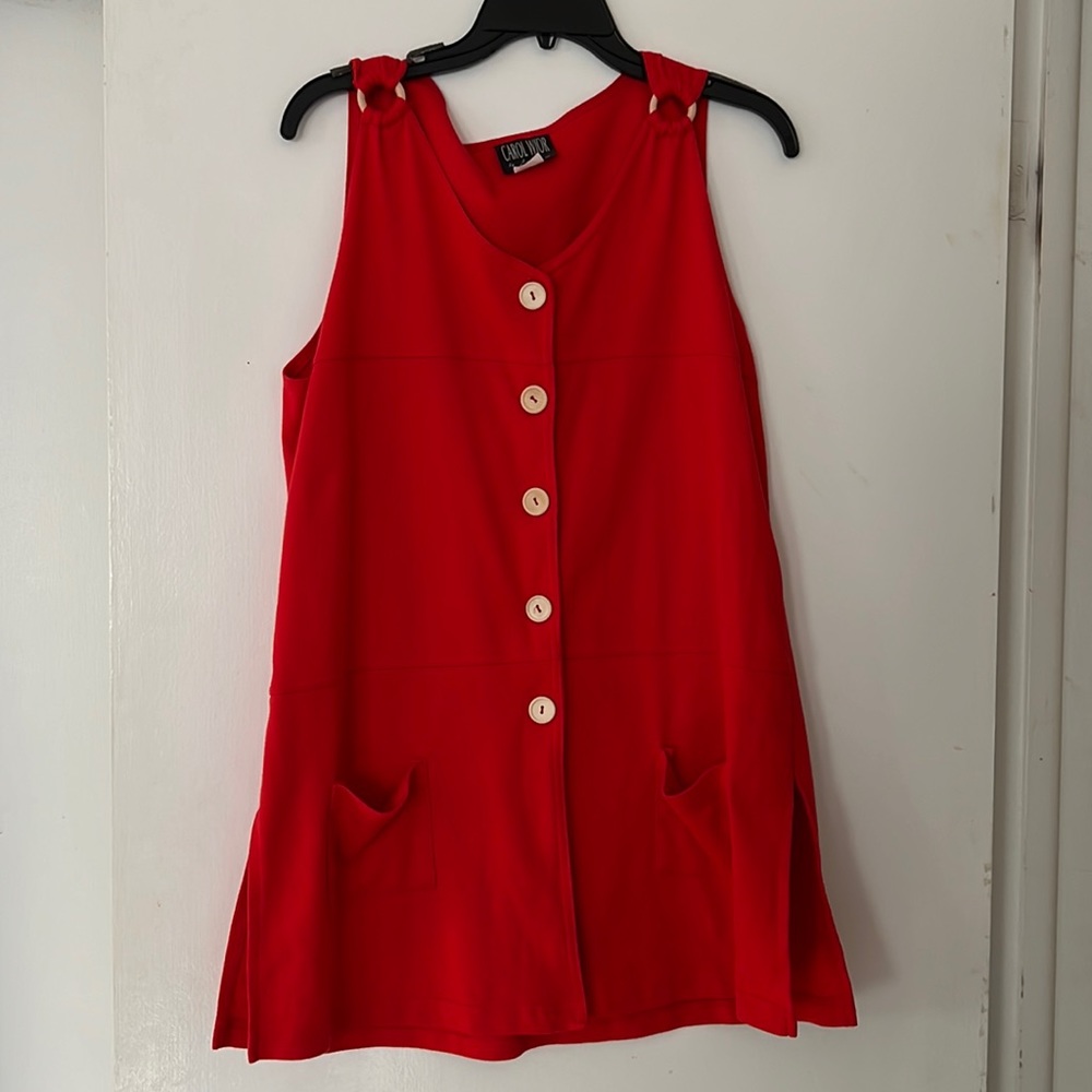 Carol Wior swim cover up size Large in red